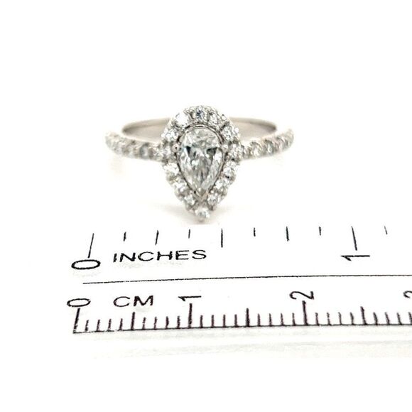 Diamond Engagement Ring 14k White Gold 0.90 TCW Certified $4,950 210736 - Picture 9 of 12